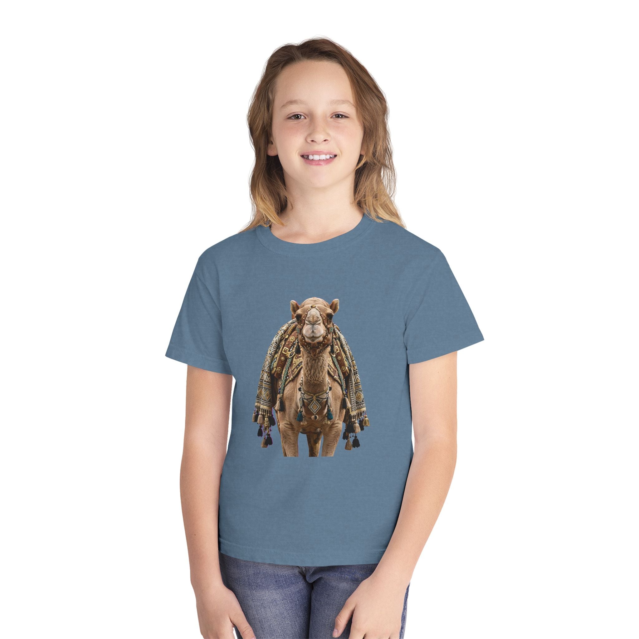 Youth Tee — Cute Camel Graphic Shirt (Boho Desert Vibe)