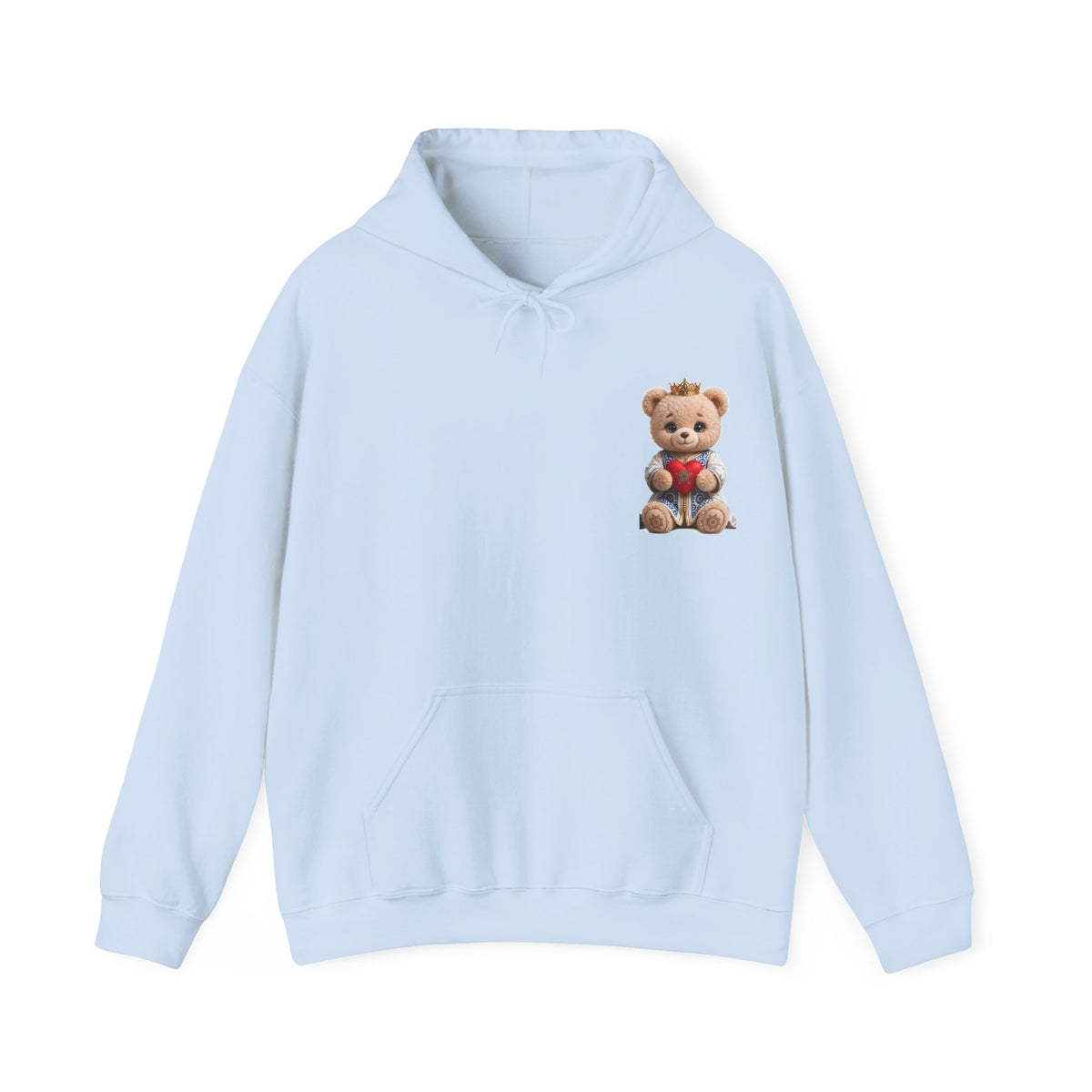 Teddy Bear Hoodie — Cute Crowned Bear Holding Heart Pullover - LUMÏA
