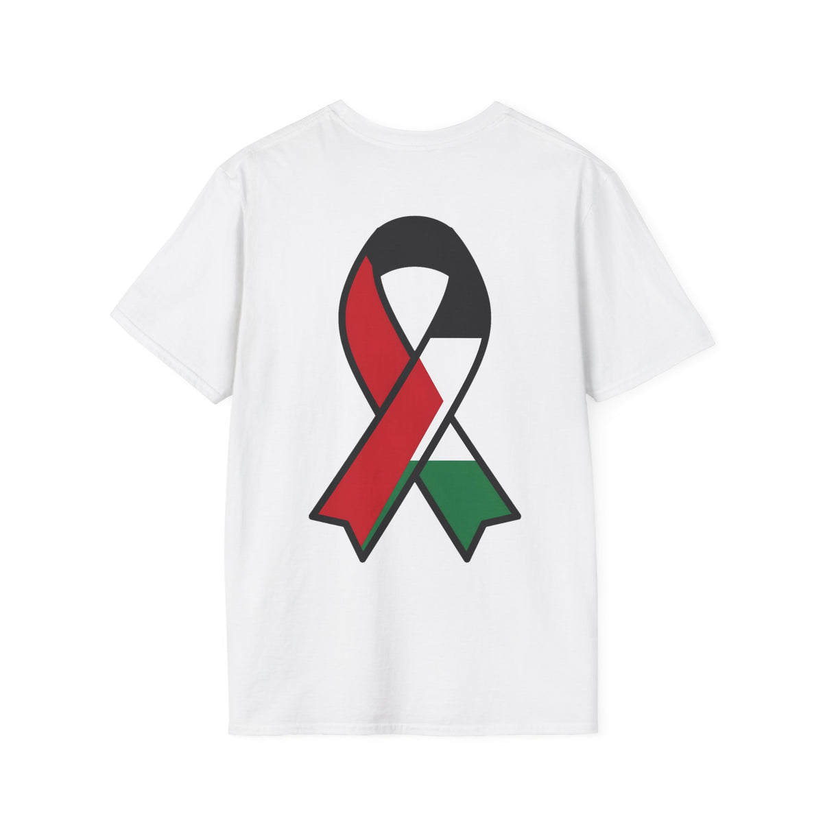 T-shirt Ruban de solidarité, rouge noir et vert - LUMÏA