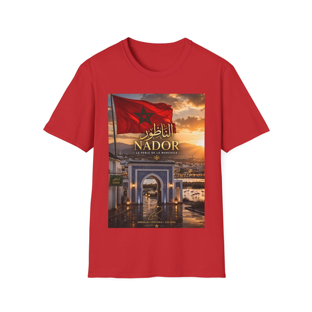 Nador Morocco Flag Sunset T-Shirt — La Perle de la Marchica Souvenir