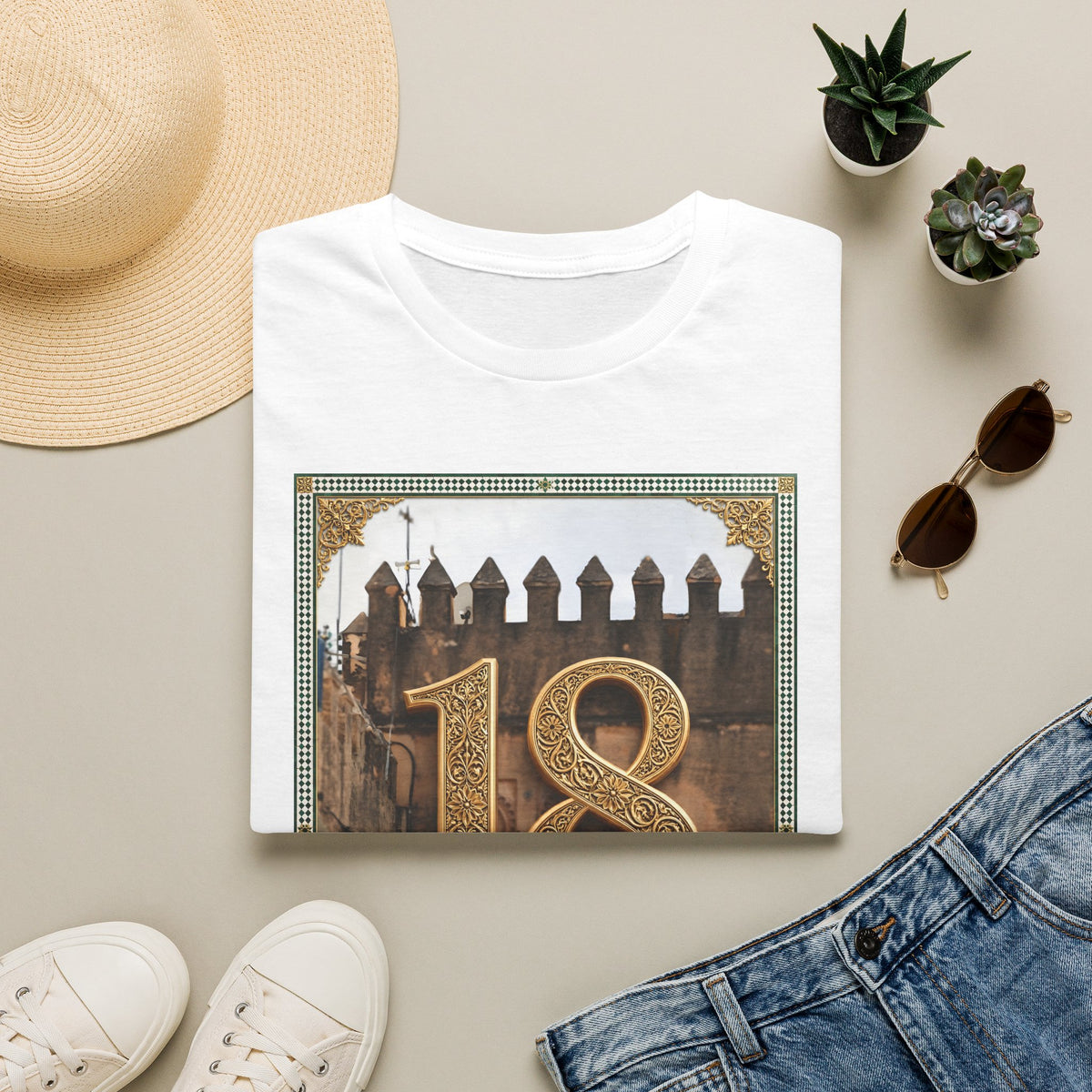 T-Shirt — Sefrou Morocco Flag Design (صفرو) | Moroccan Cityscape Souvenir - LUMÏA