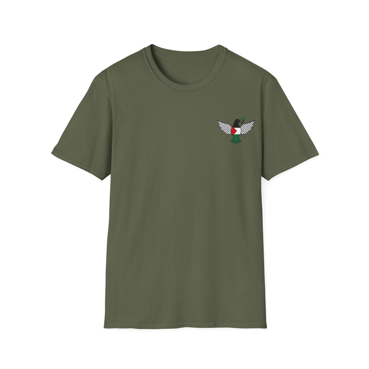 T-shirt Colombe Palestine, rameau d’olivier - LUMÏA