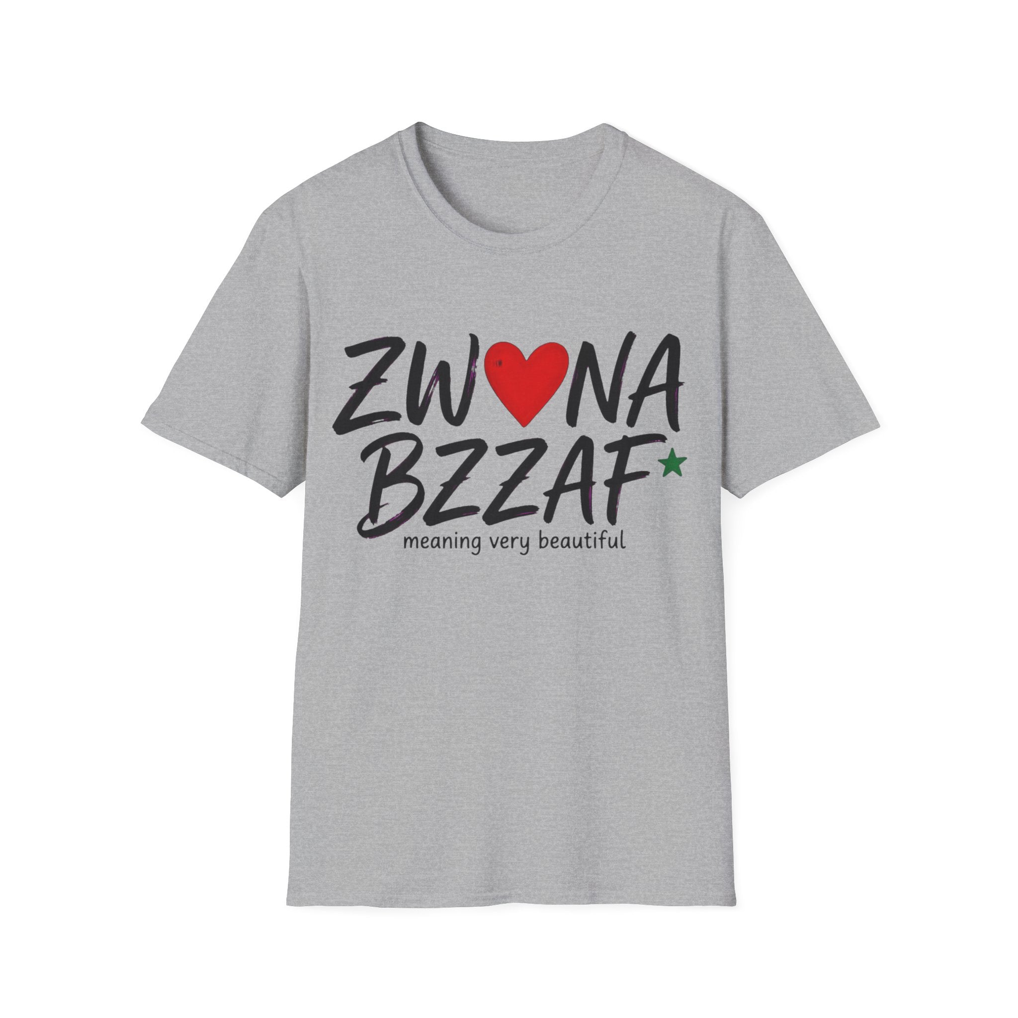 T-Shirt — Zwna Bzzaf Heart Logo Tee (Meaning: Very Beautiful)