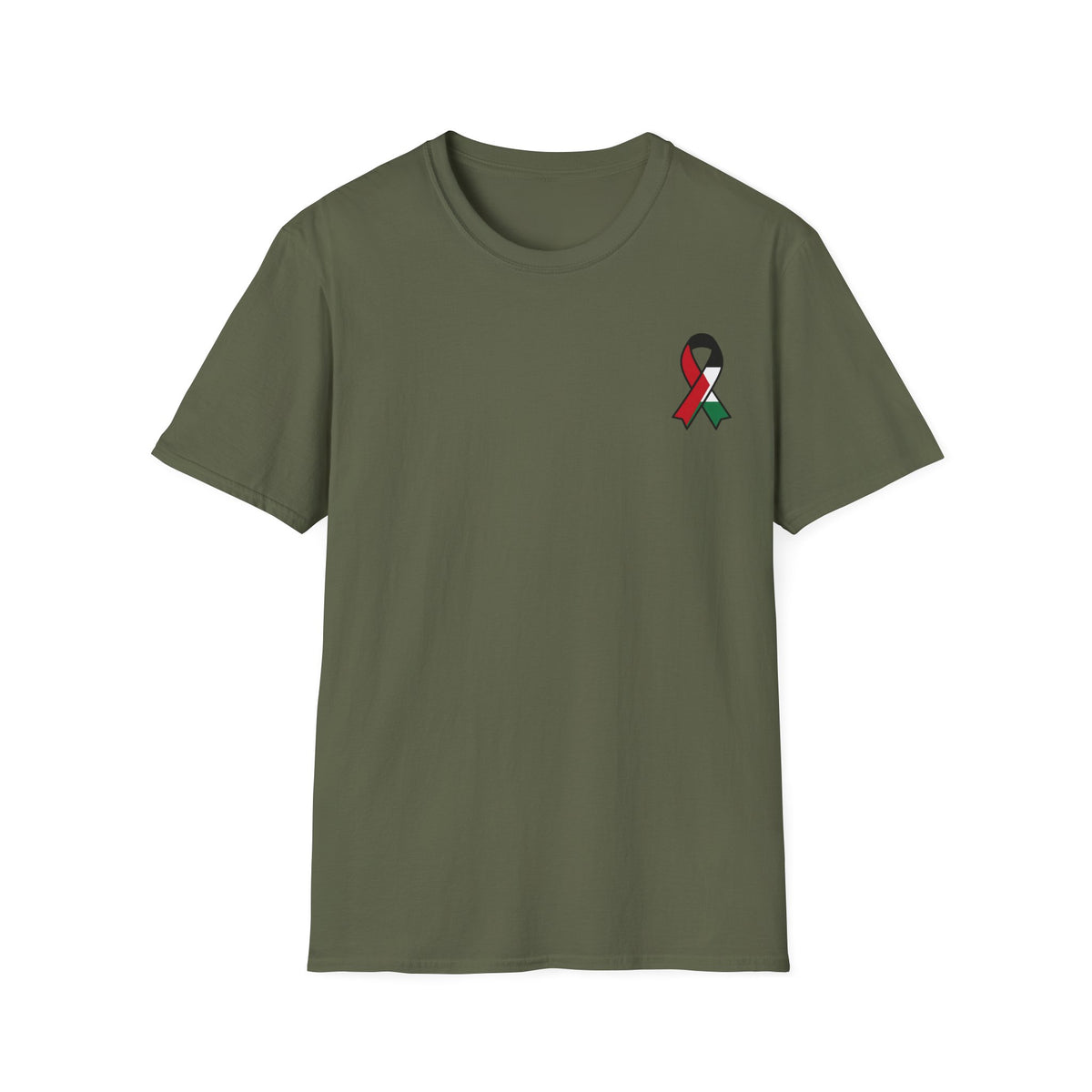 T-shirt Ruban de solidarité, rouge noir et vert - LUMÏA