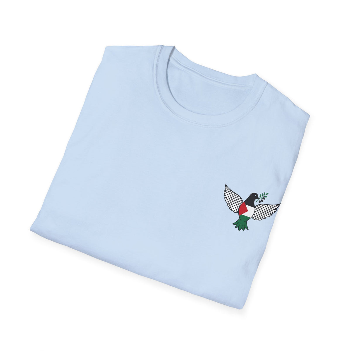 T-shirt Colombe Palestine, rameau d’olivier - LUMÏA