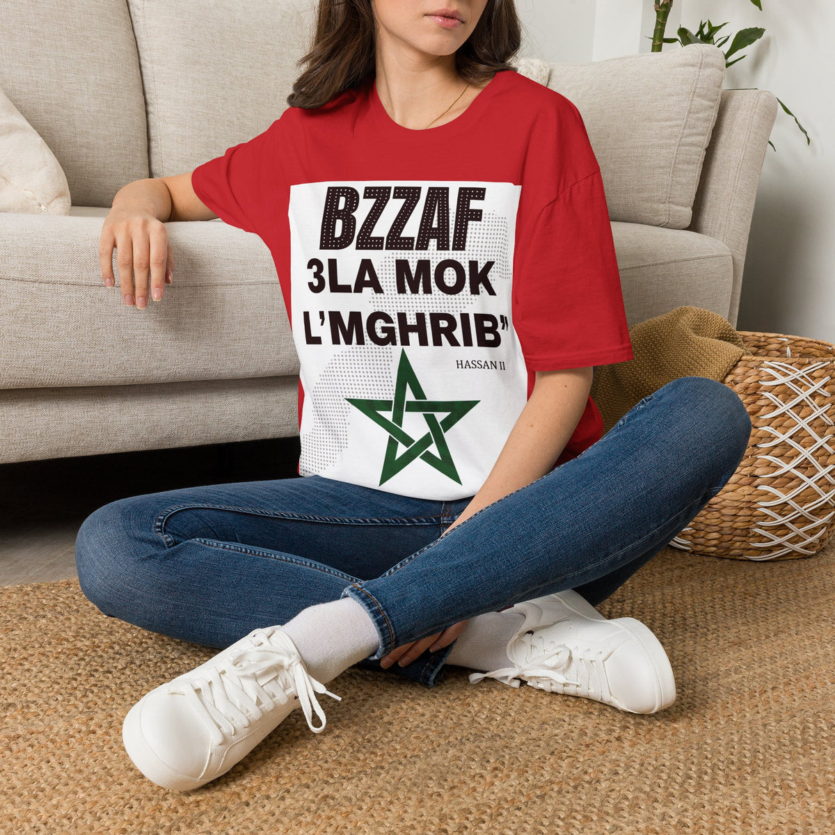 Khalini Sakta T‑Shirt — Bold Red Text Graphic Tee - LUMÏA