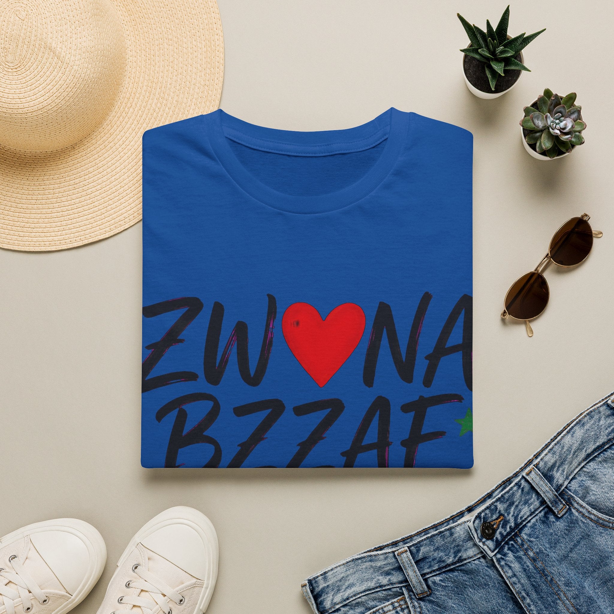 T-Shirt — Zwna Bzzaf Heart Logo Tee (Meaning: Very Beautiful) - LUMÏA