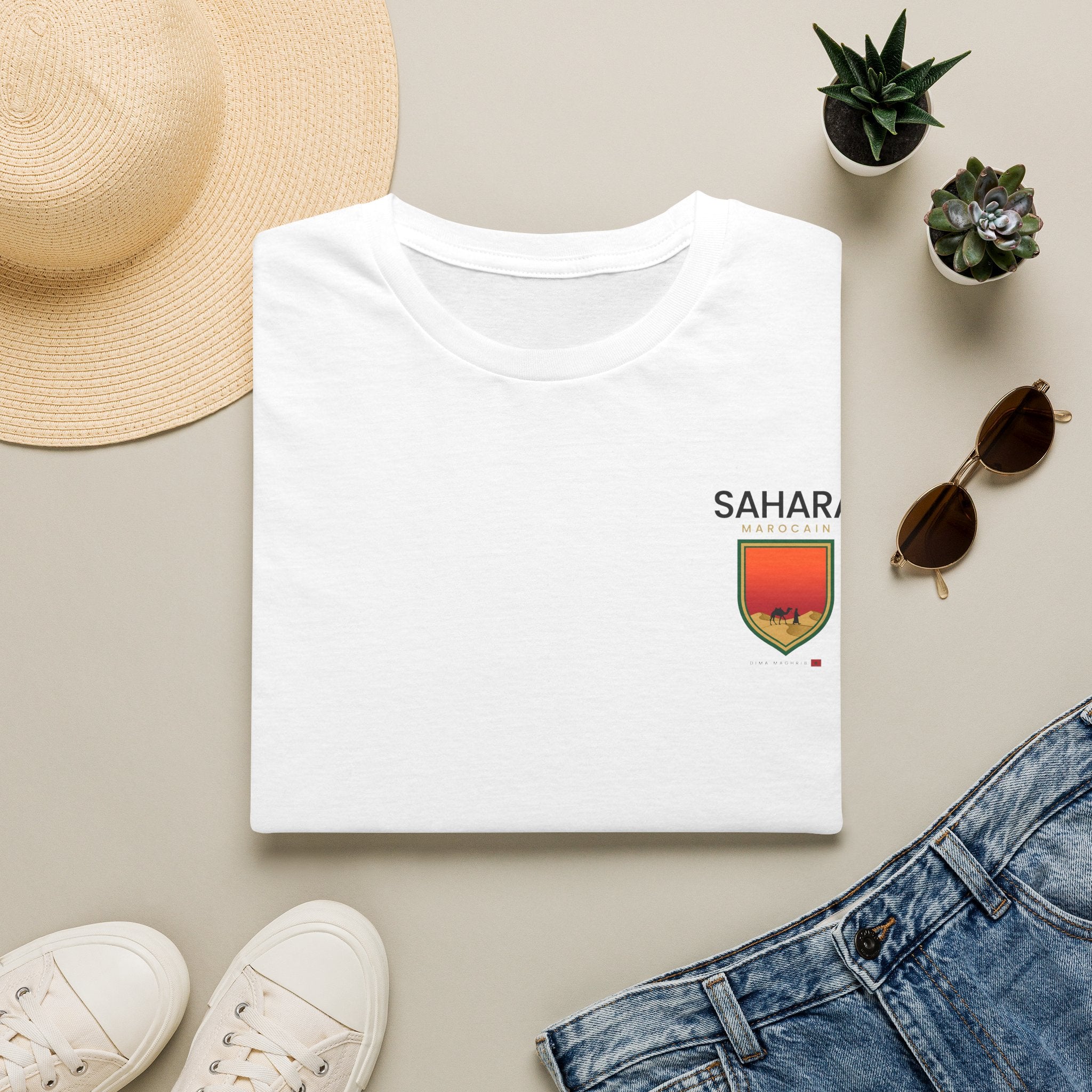 Sahara Sunset T-Shirt — Desert Shield Graphic Tee - LUMÏA