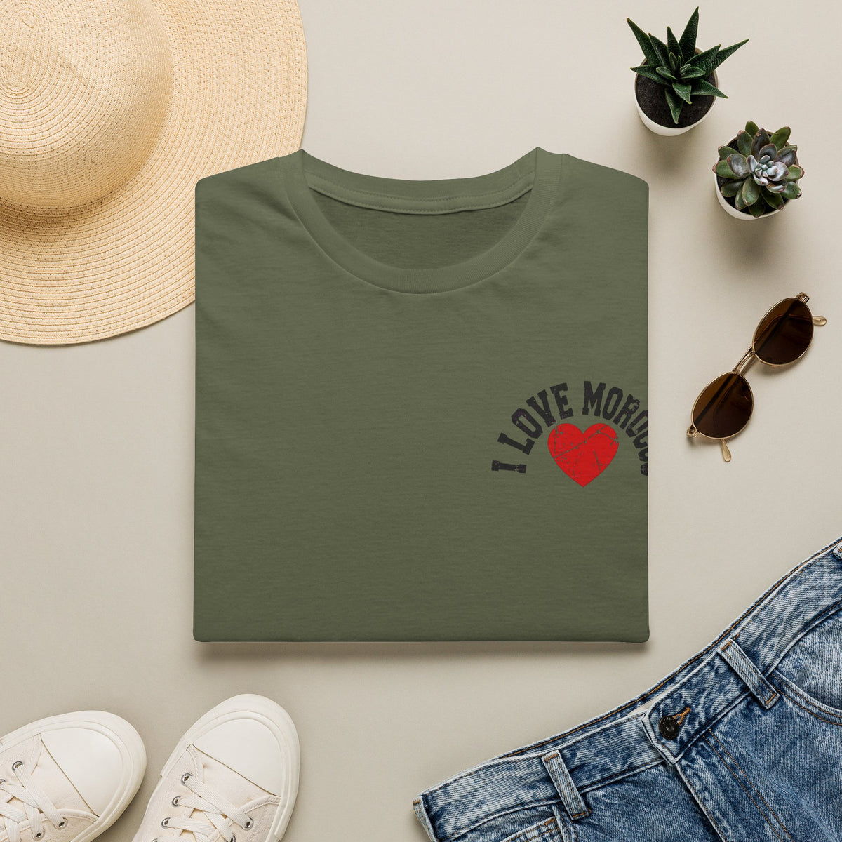 I Love Morocco Heart T-Shirt — Casual Travel Souvenir Tee - LUMÏA