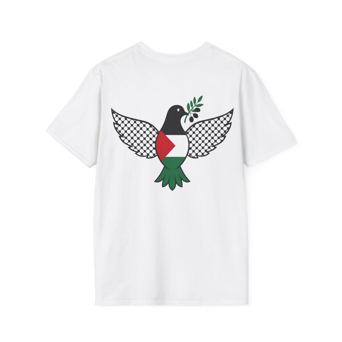 T-shirt Colombe Palestine, rameau d’olivier - LUMÏA