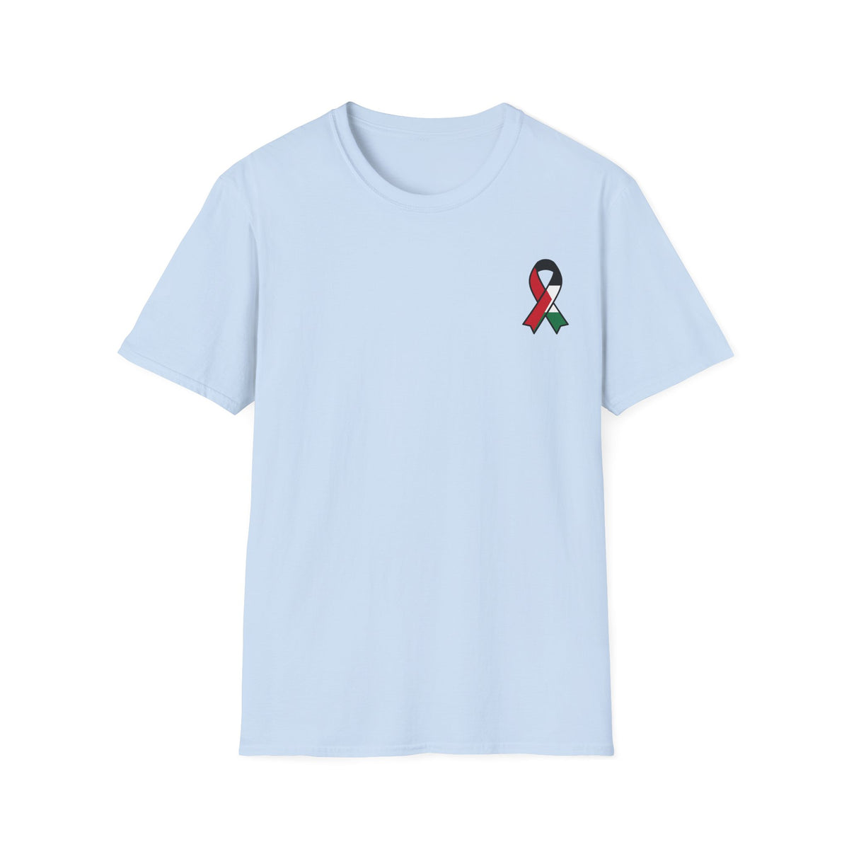 T-shirt Ruban de solidarité, rouge noir et vert - LUMÏA