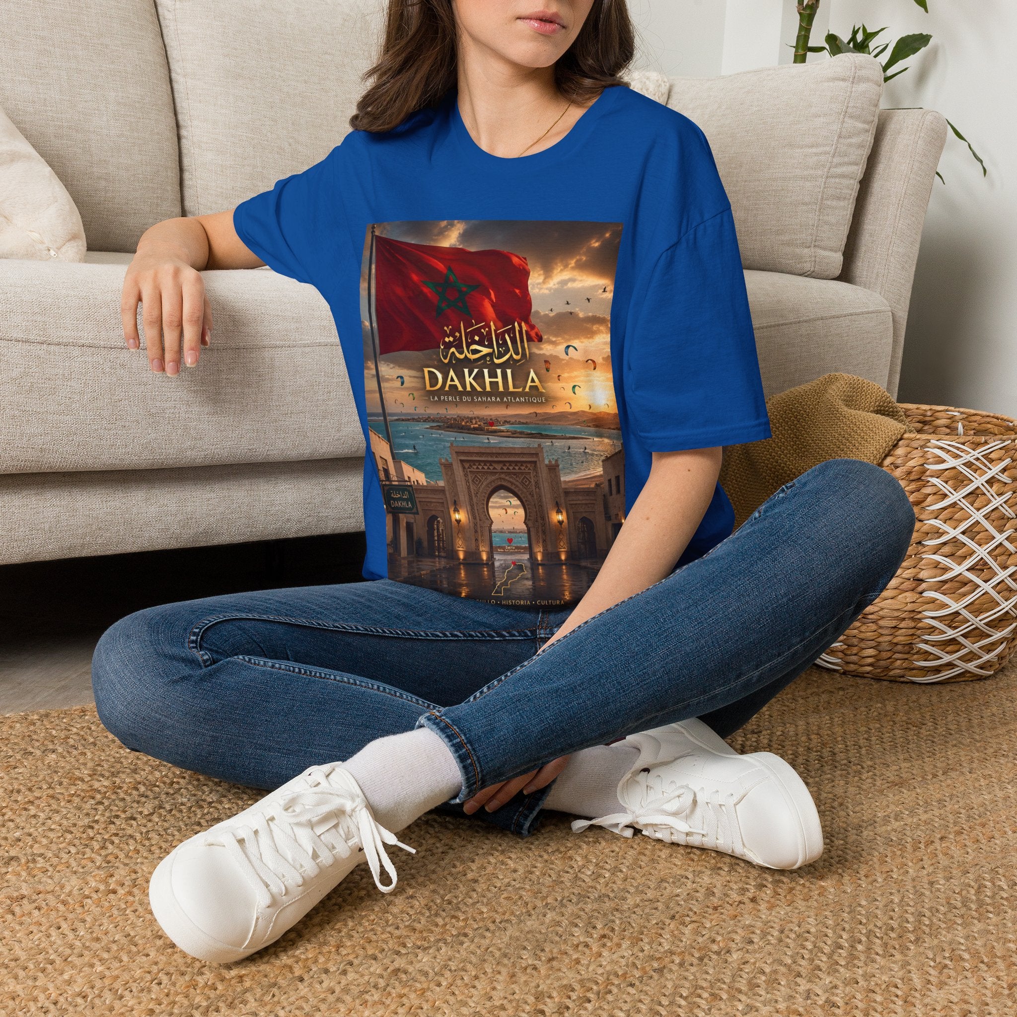 Dakhla Flag T-Shirt — Moroccan Dakhla Scenic Graphic Tee