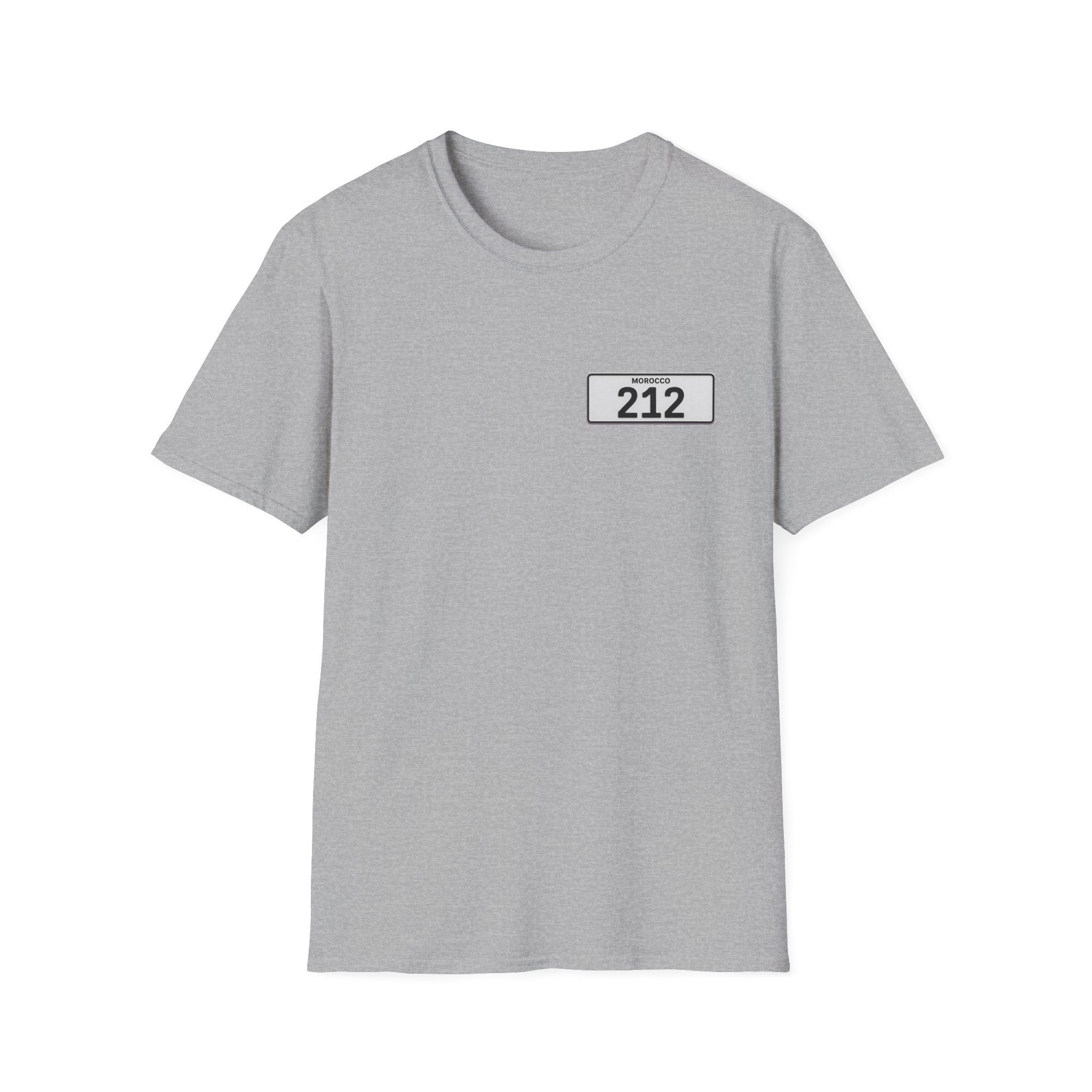 T-Shirt — Morocco 212 Minimal License Plate Design