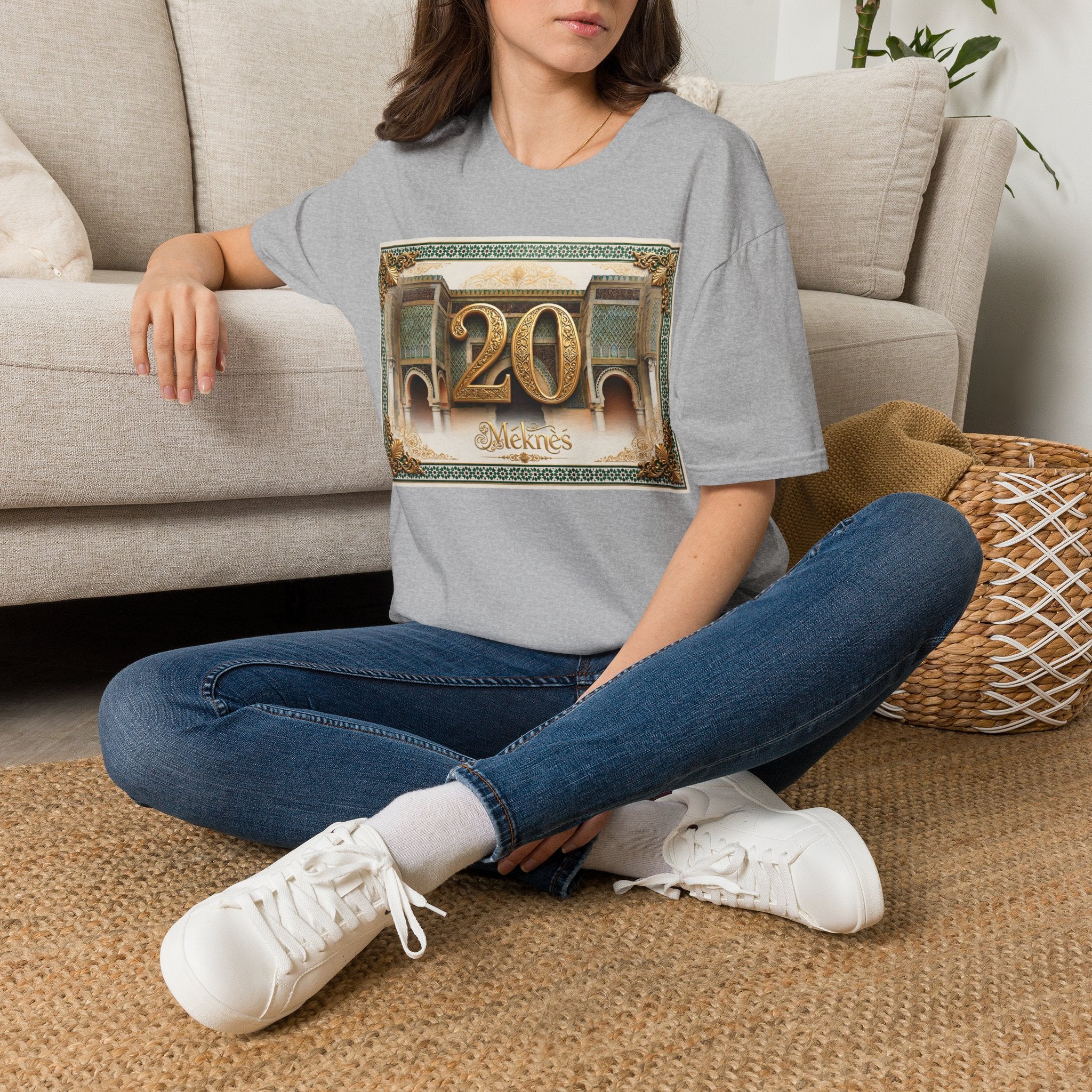 20th Birthday Moroccan Palace T-Shirt — Gold Zellige Anniversary Graphic Tee - LUMÏA