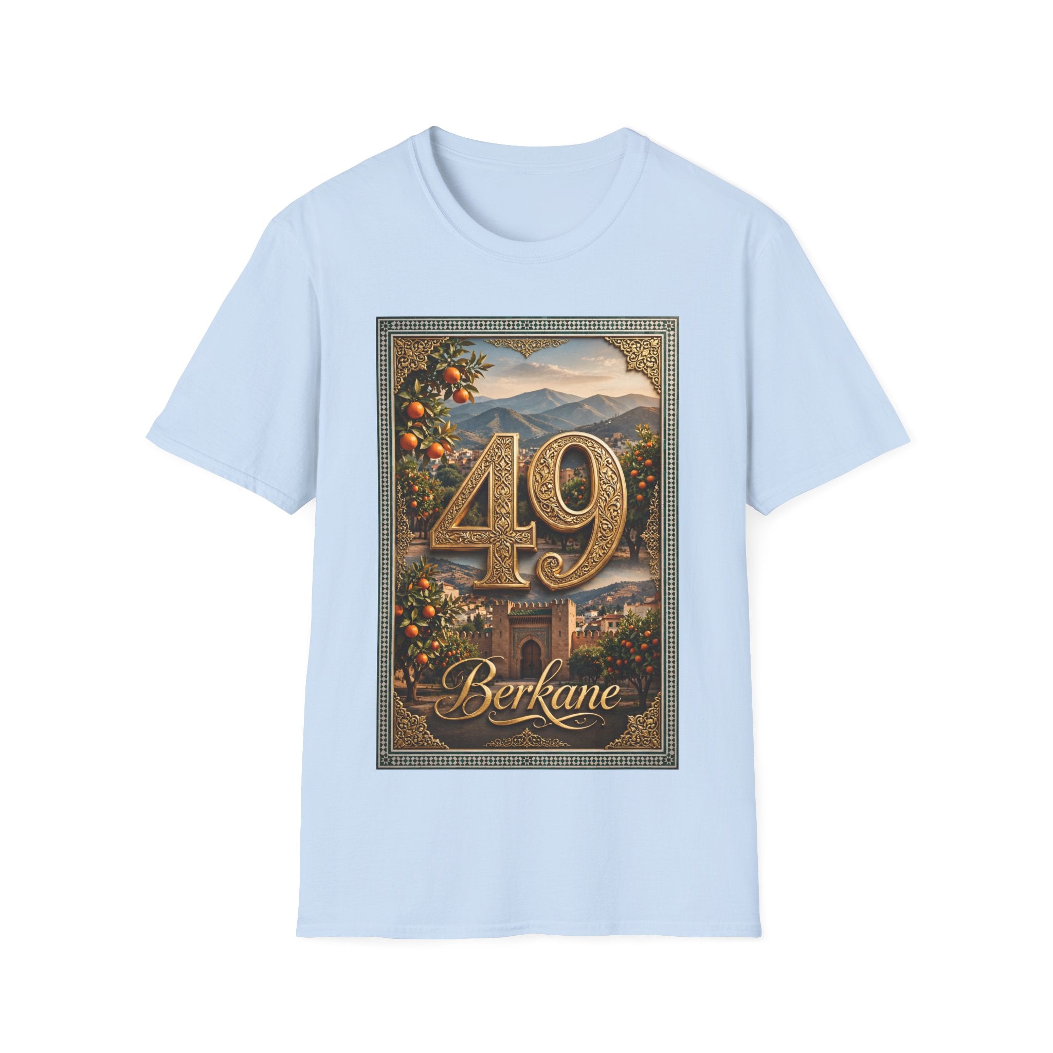 40/49 Birthday Vintage Landscape T‑Shirt — Personalized 'Berkane' Name Retro Number Tee