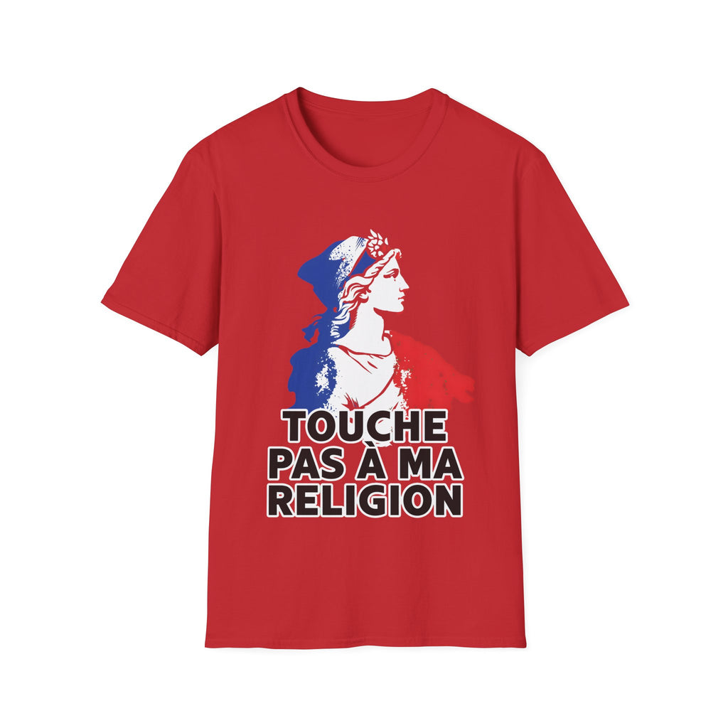 T-shirt graphique — Marianne française « Touche pas à ma religion »