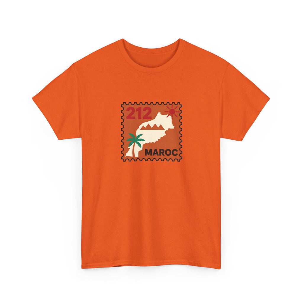 T-shirt Timbre Maroc 212 — Style voyage vintage