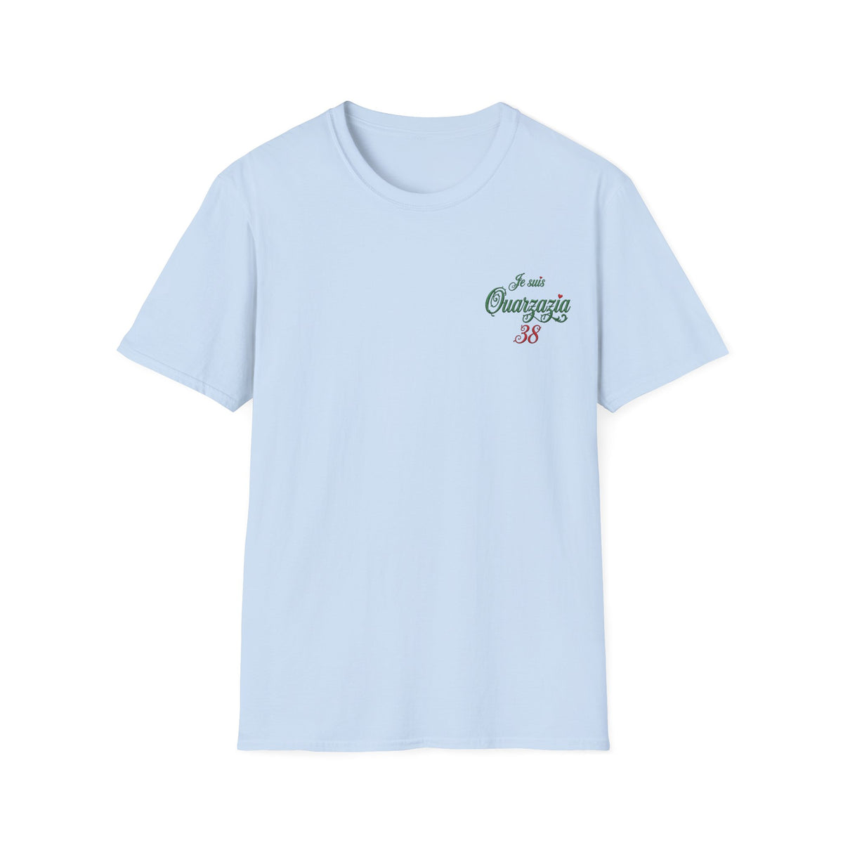 T-Shirt — Je suis Ouazzazia 38 Minimalist Chest Logo - LUMÏA