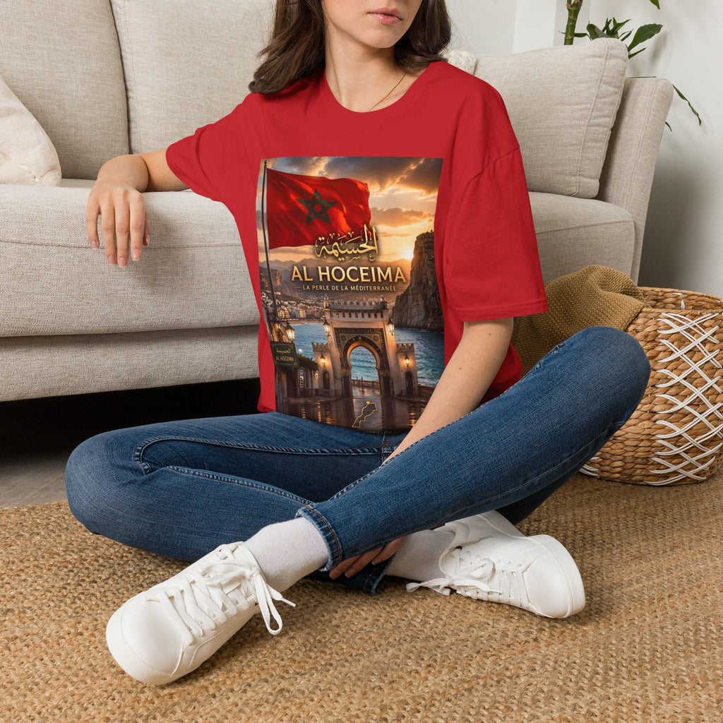 Al Hoceima Flag T-Shirt — Moroccan City Sunset Tee