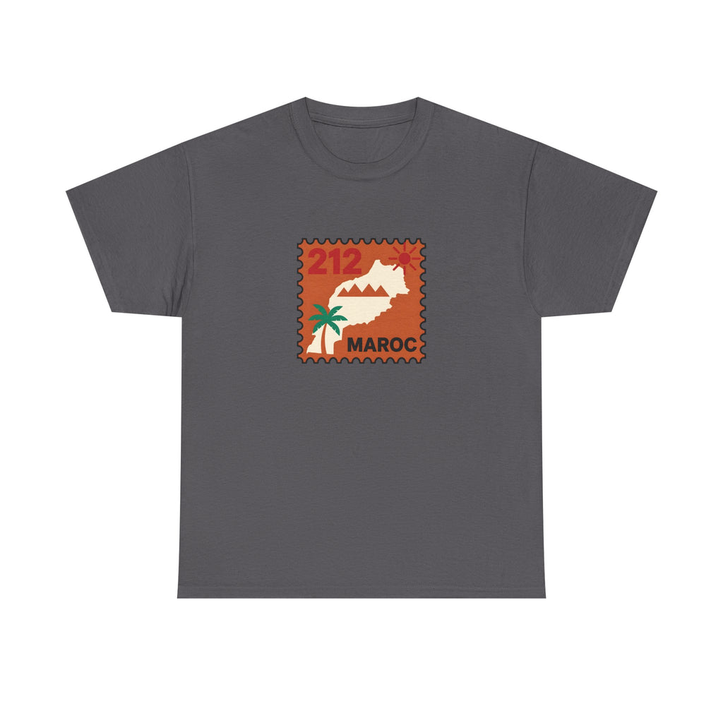 T-shirt Timbre Maroc 212 — Style voyage vintage