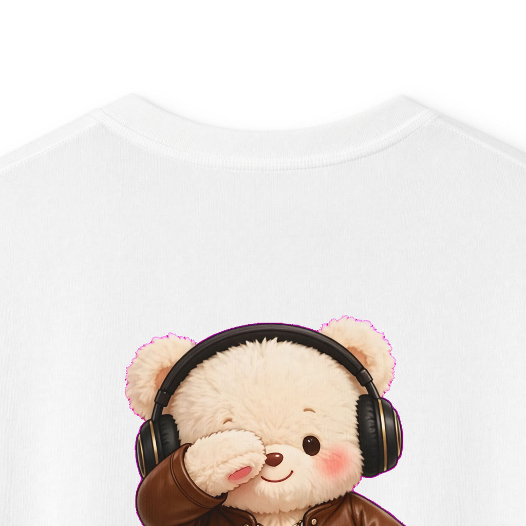 T-shirt enfant ours au casque audio