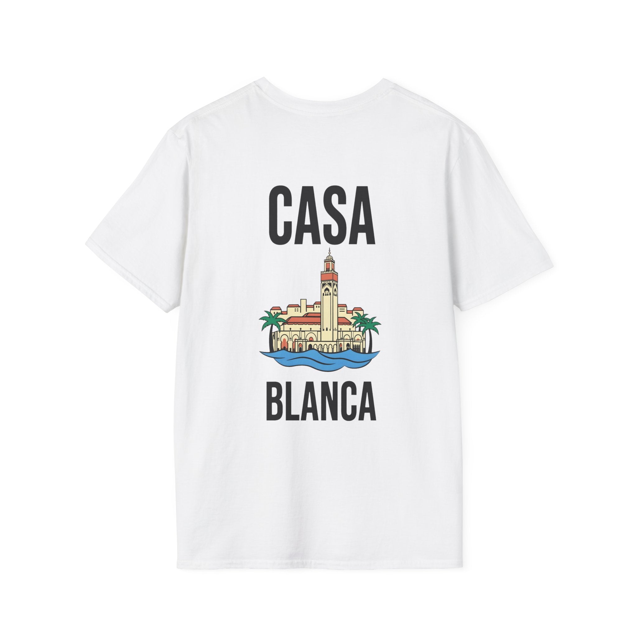 T-shirt Casablanca — Skyline minimaliste de la ville