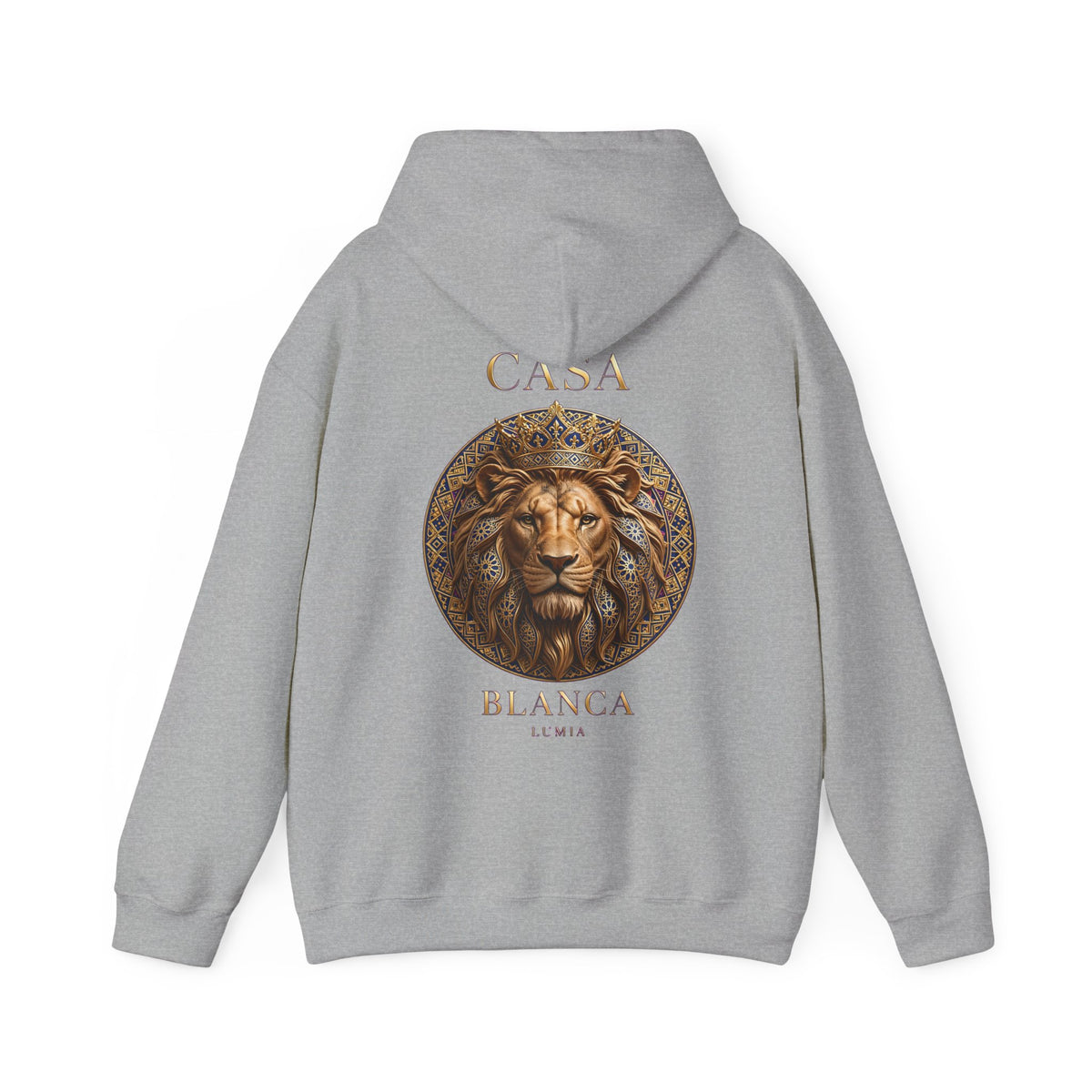 Sweat à capuche fabriqué au Maroc, lion Casa Blanca - LUMÏA