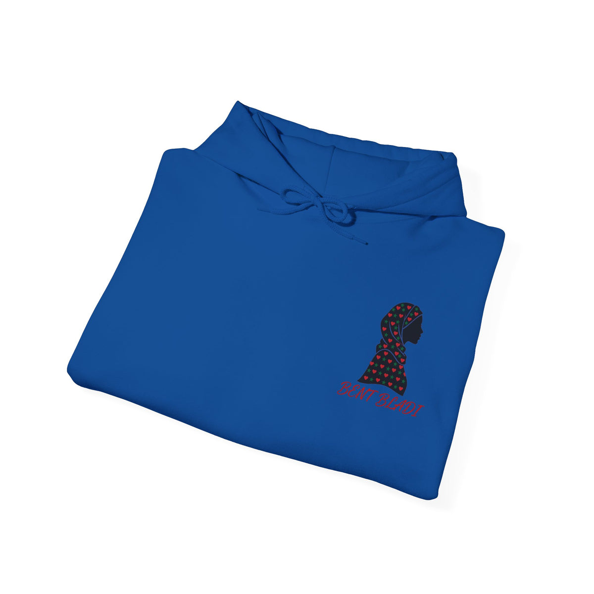 Sweat à capuche Bent Bladi – Silhouette féminine au foulard à cœurs - LUMÏA