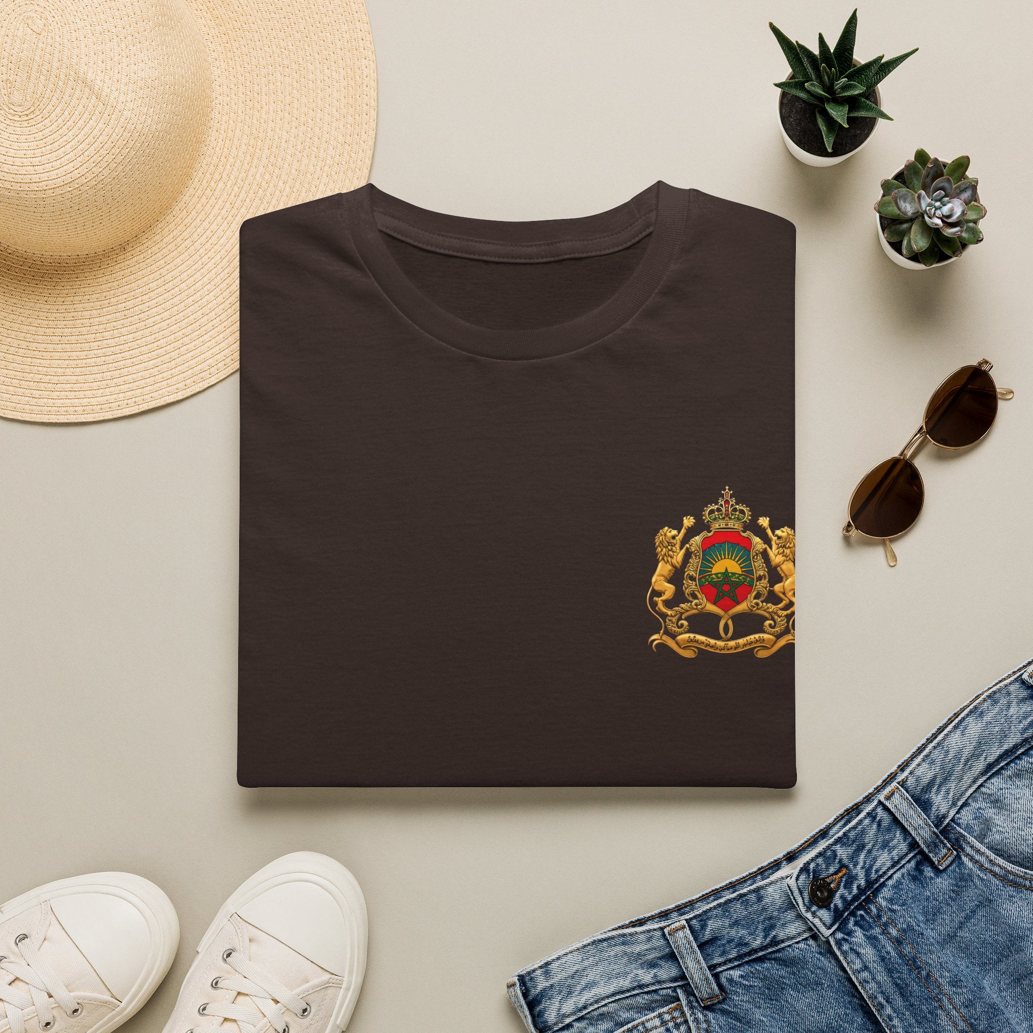 Vintage Heraldic Crest T-Shirt — Royal Coat of Arms Pocket Tee