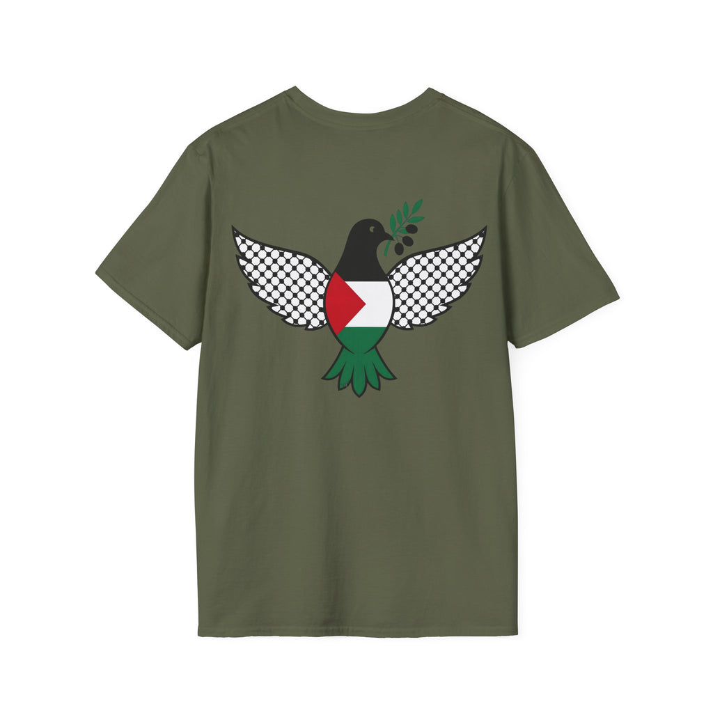 T-shirt Colombe Palestine, rameau d’olivier - LUMÏA