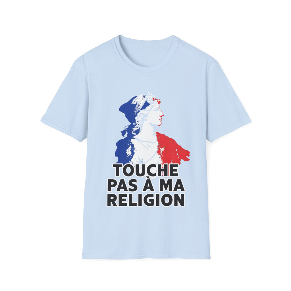 T-shirt graphique — Marianne française « Touche pas à ma religion »