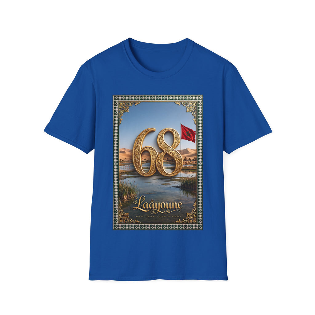 68 Laayoune Graphic T-Shirt — Moroccan Sahara Retro Desert Flag Design