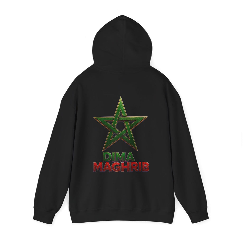 Dima Maghrib Star Hoodie – Moroccan Pride Graphic Pullover - LUMÏA