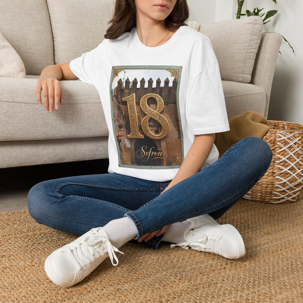 T-Shirt — Sefrou Morocco Flag Design (صفرو) | Moroccan Cityscape Souvenir - LUMÏA