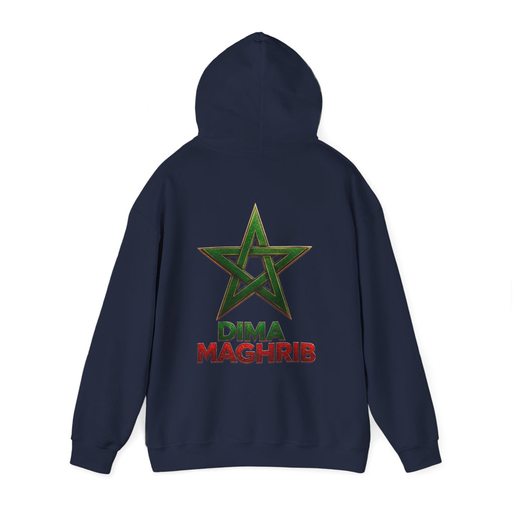 Dima Maghrib Star Hoodie – Moroccan Pride Graphic Pullover - LUMÏA