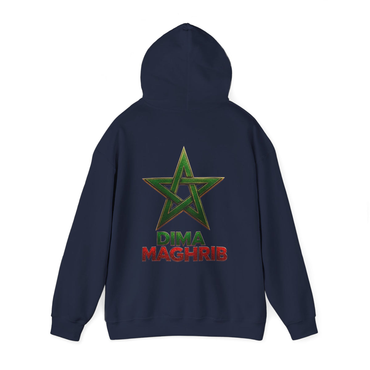 Dima Maghrib Star Hoodie – Moroccan Pride Graphic Pullover - LUMÏA