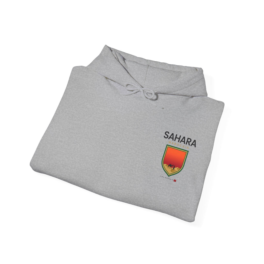 Sahara Marocain Hoodie — Desert Crest Graphic Pullover - LUMÏA
