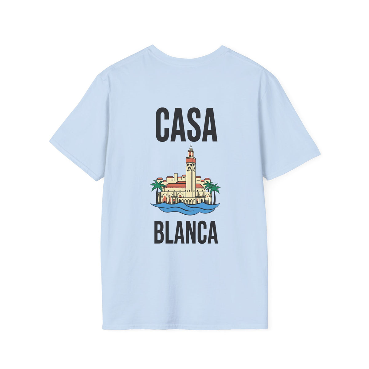 T-shirt Casablanca — Skyline minimaliste de la ville