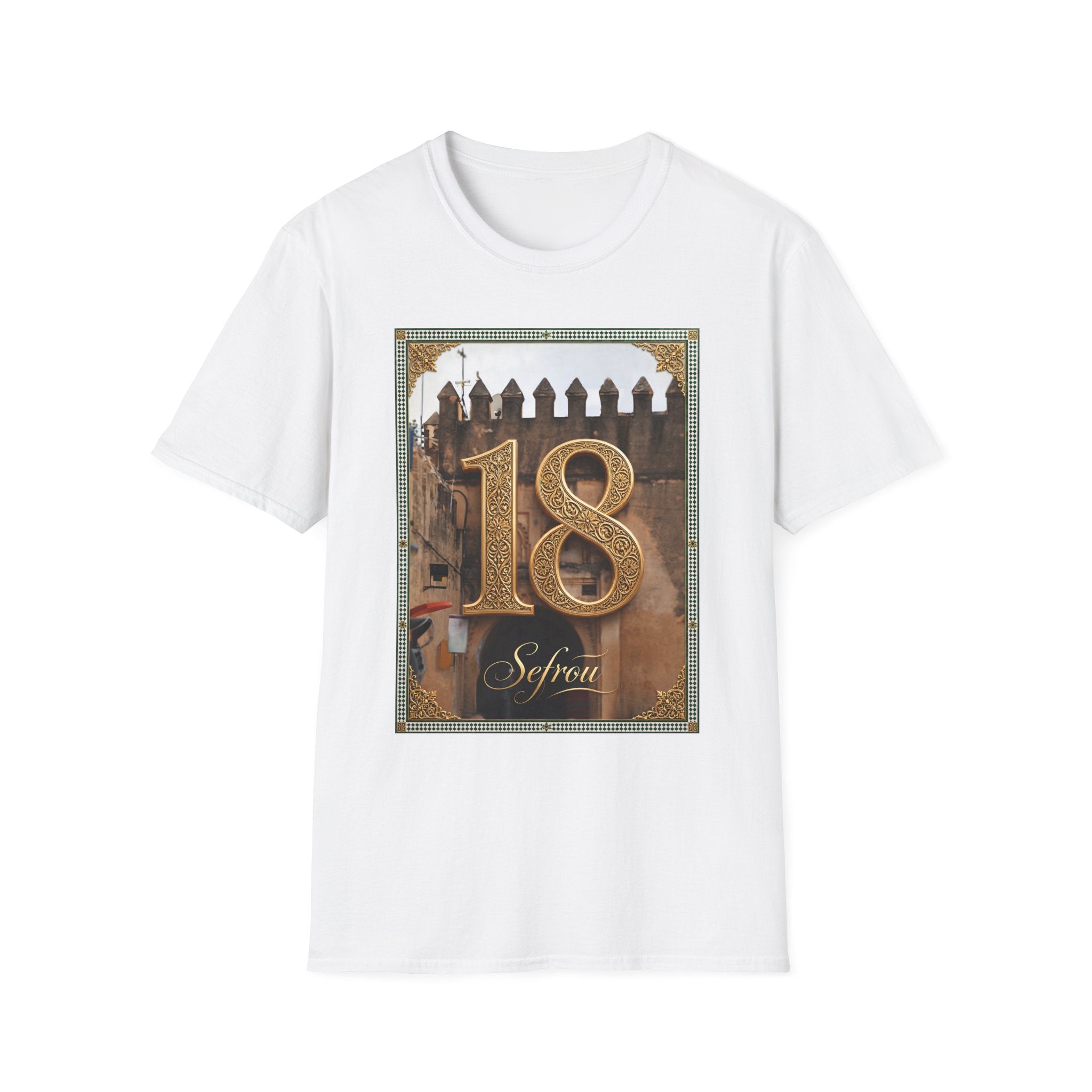 T-Shirt — Sefrou Morocco Flag Design (صفرو) | Moroccan Cityscape Souvenir - LUMÏA