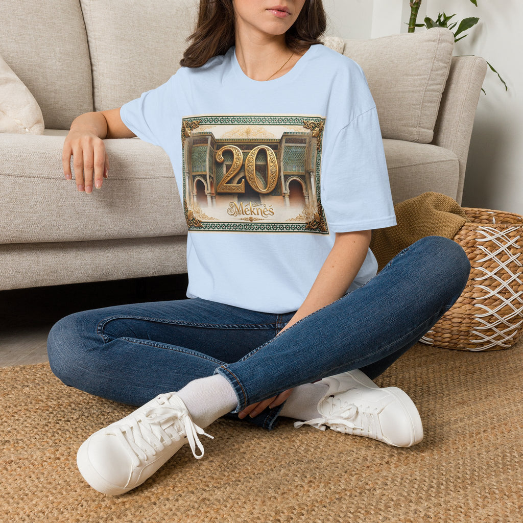 20th Birthday Moroccan Palace T-Shirt — Gold Zellige Anniversary Graphic Tee - LUMÏA