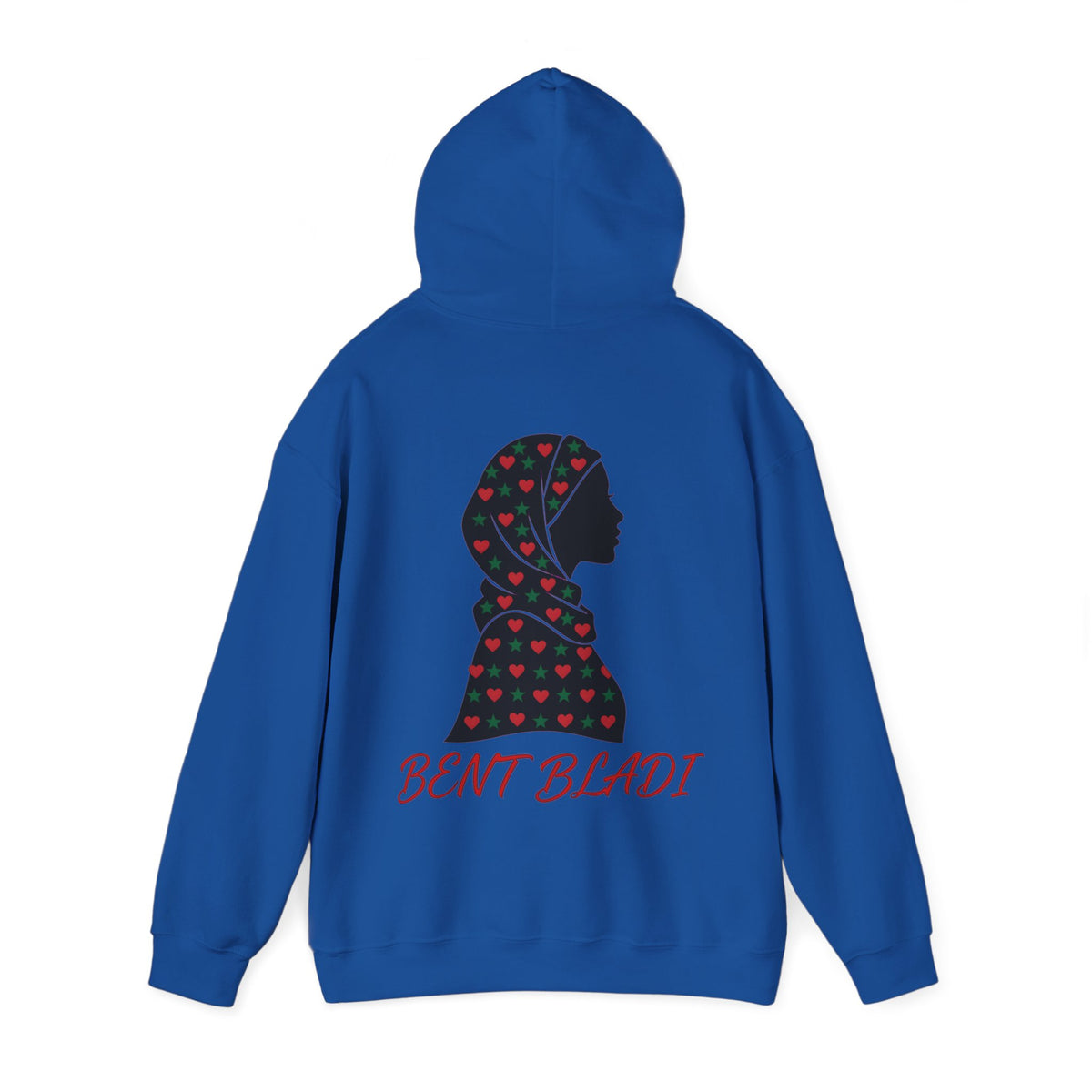 Sweat à capuche Bent Bladi – Silhouette féminine au foulard à cœurs - LUMÏA