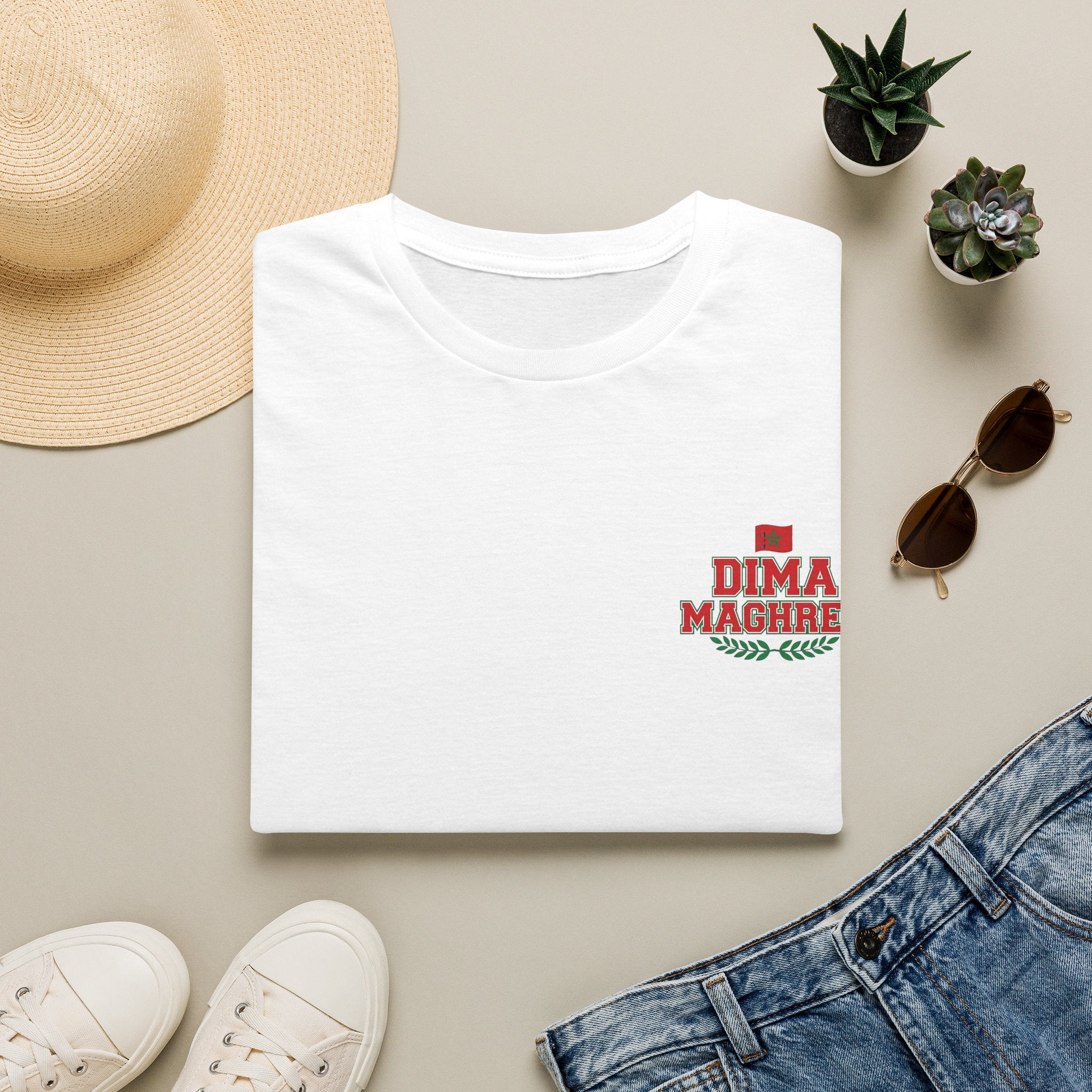 T-Shirt Logo Cœur Dima Maghrib — Fierté Nord-Africaine Casual - LUMÏA