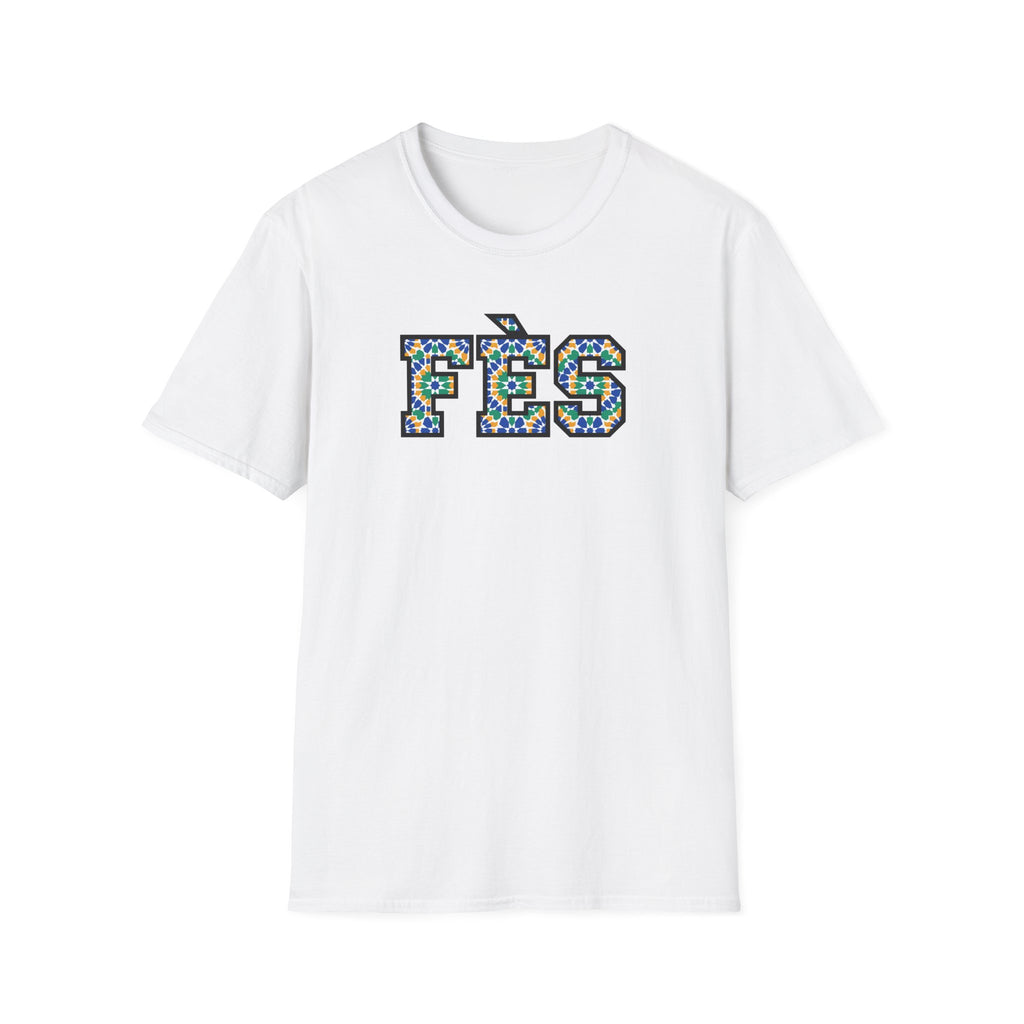 T-shirt graphique Fès fleuri – motif marocain au dos