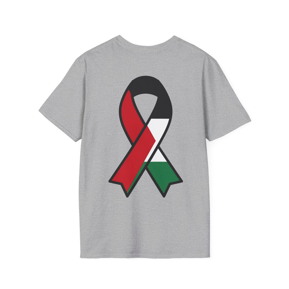 T-shirt Ruban de solidarité, rouge noir et vert - LUMÏA