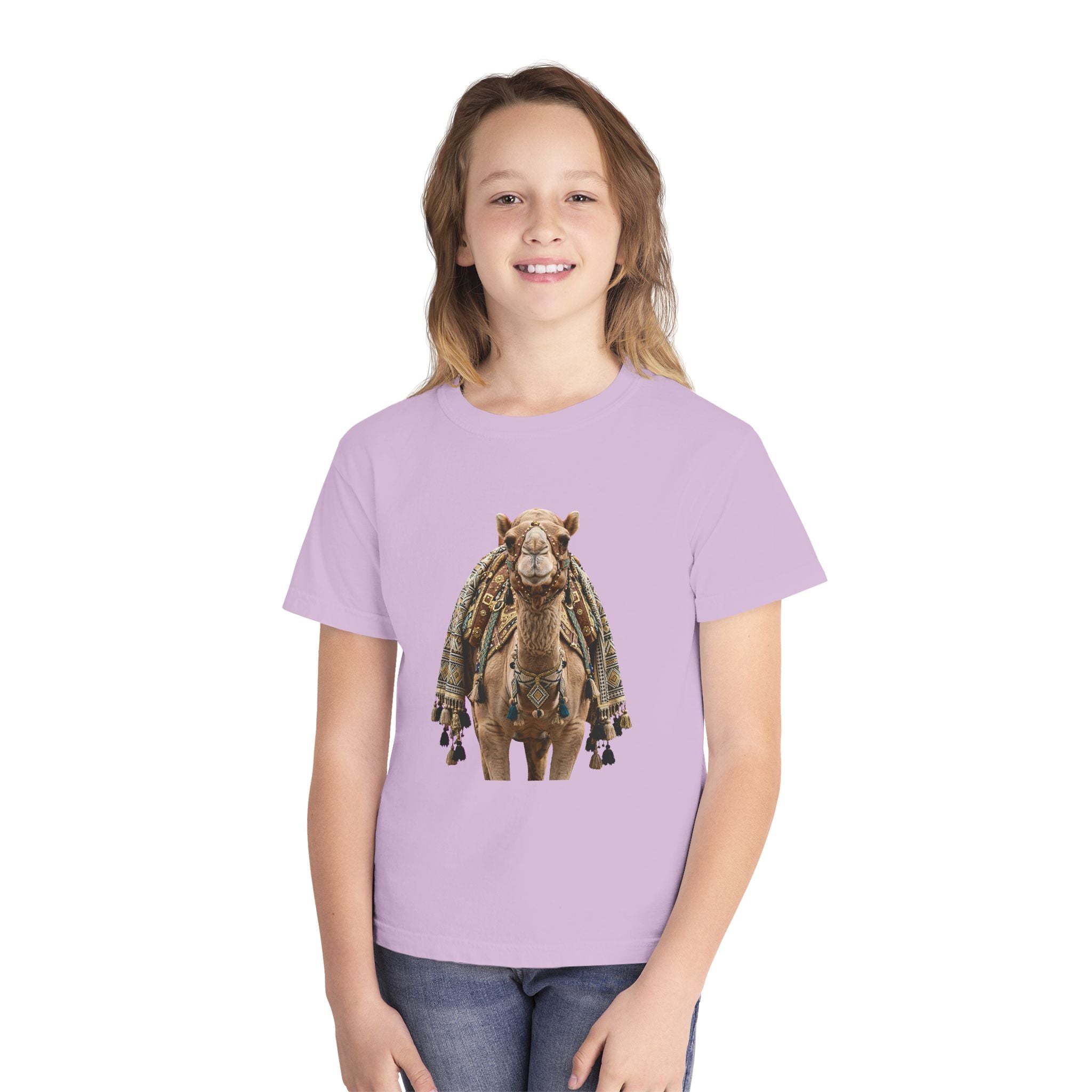 Youth Tee — Cute Camel Graphic Shirt (Boho Desert Vibe)