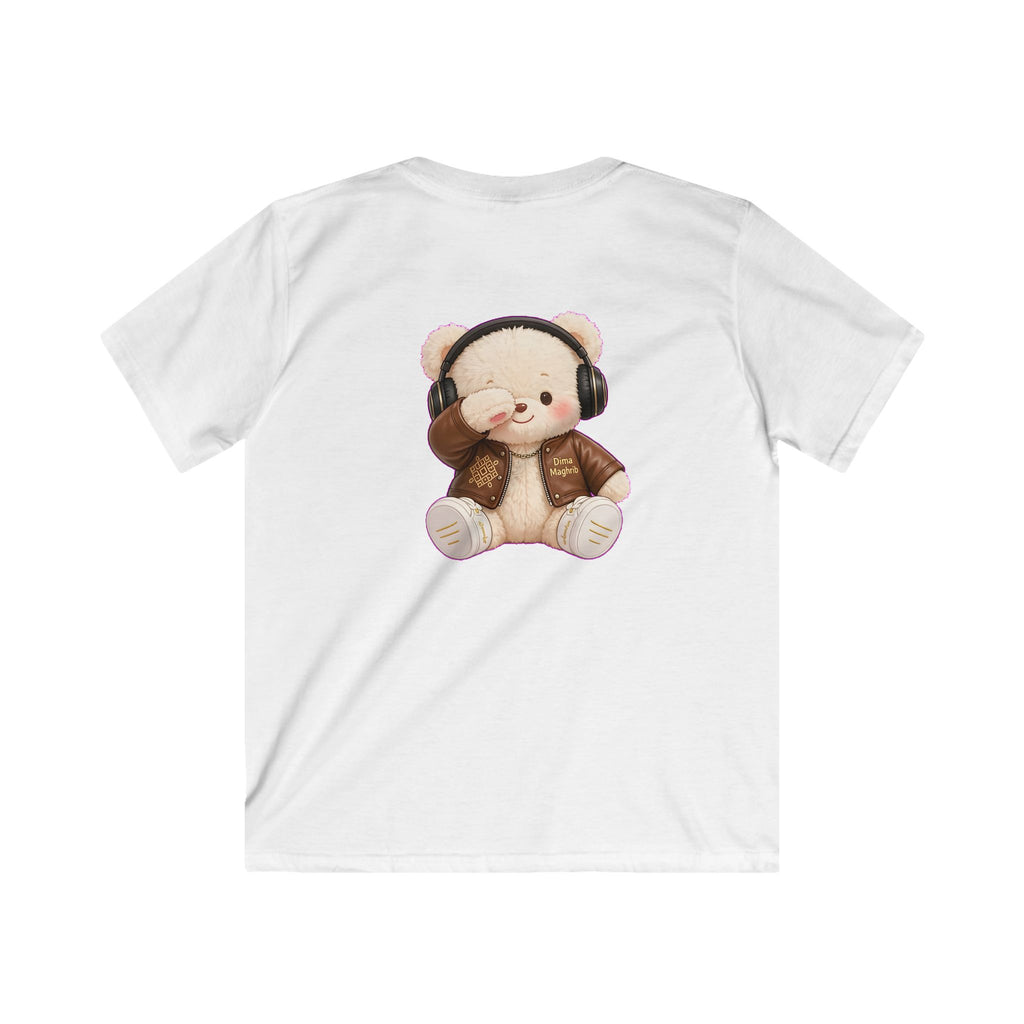 T-shirt enfant ours au casque audio