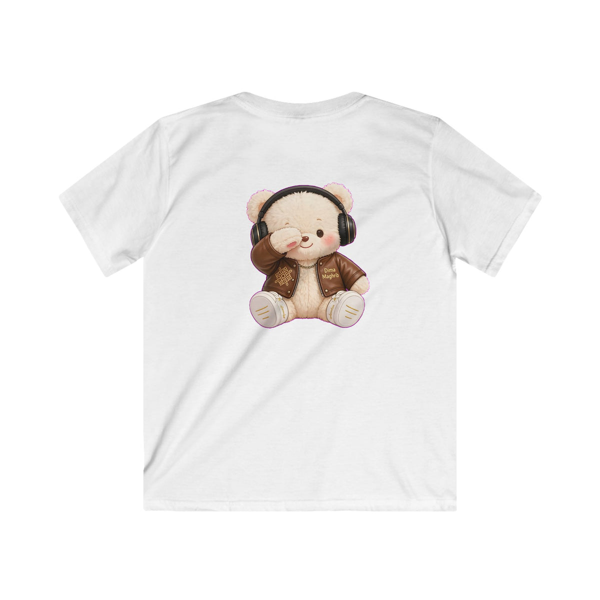 T-shirt enfant ours au casque audio