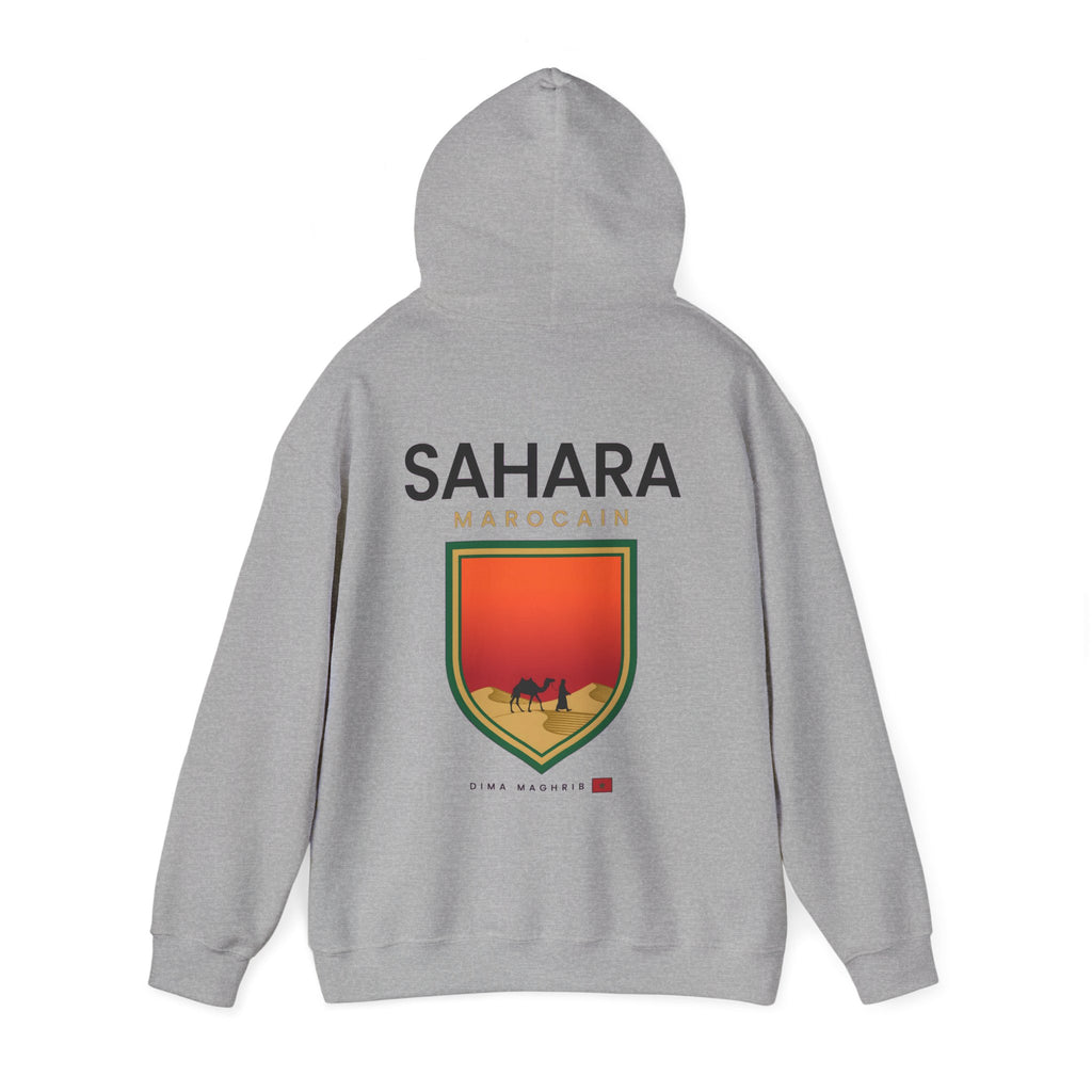 Sahara Marocain Hoodie — Desert Crest Graphic Pullover - LUMÏA