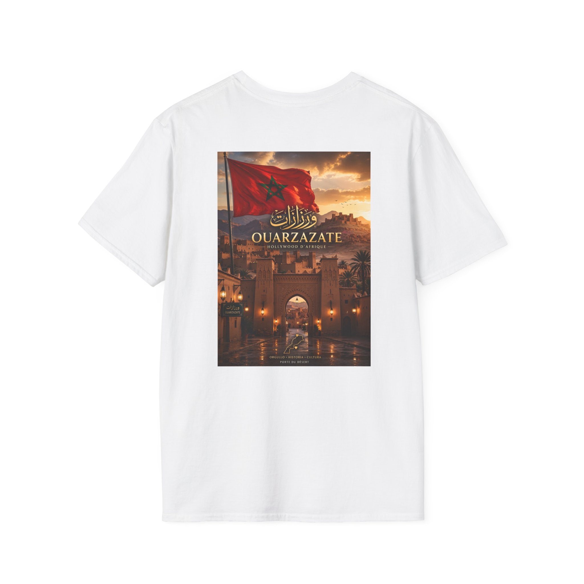 Ouarzazate Morocco Flag T-Shirt — Scenic Sunset Moroccan Cityscape Tee - LUMÏA
