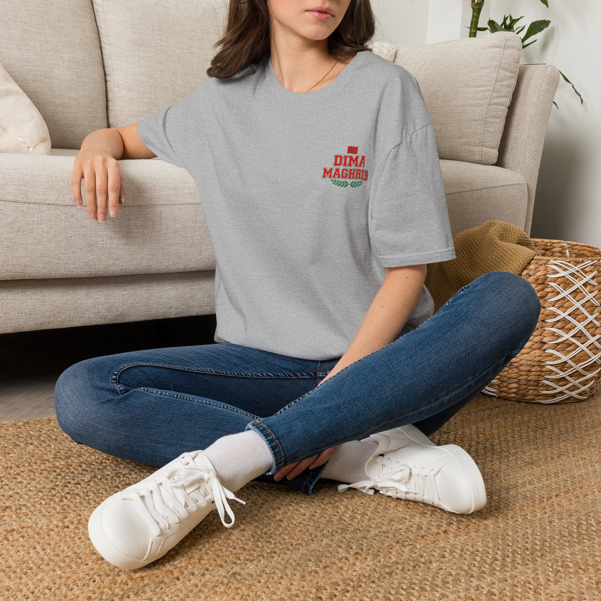 T-Shirt Logo Cœur Dima Maghrib — Fierté Nord-Africaine Casual - LUMÏA